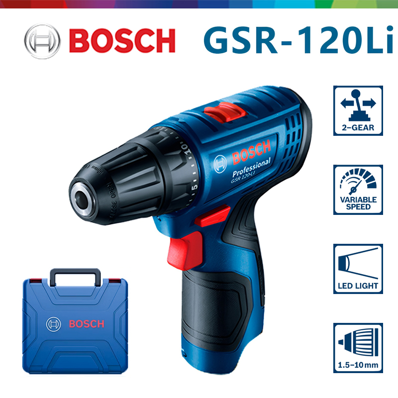 Power Tools For Woodworking - Furadeira Elétrica Bosch GSR 120-LI 12V