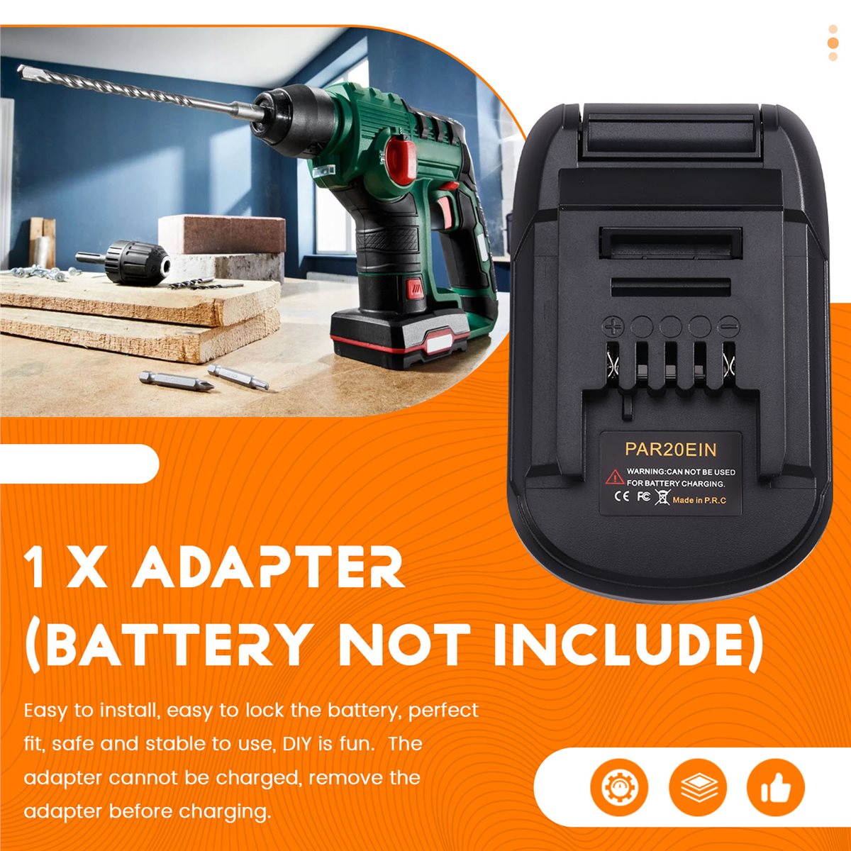 Power Tools Einhell - Adaptador de Bateria AA19 para Bateria